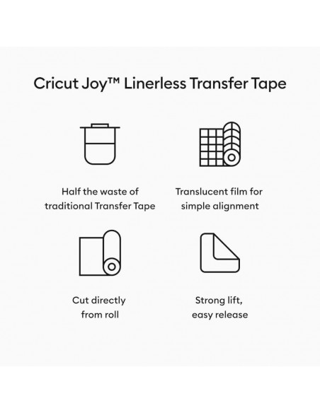 Cricut Cinta de transferencia Joy sin revestimiento 13.9cm x 3.04m