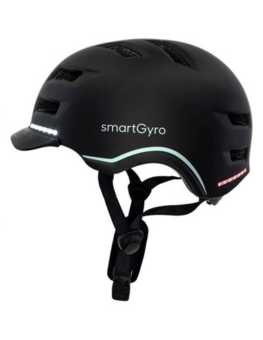 Smartgyro Helmet Pro Casco Inteligente con LED Talla L Negro
