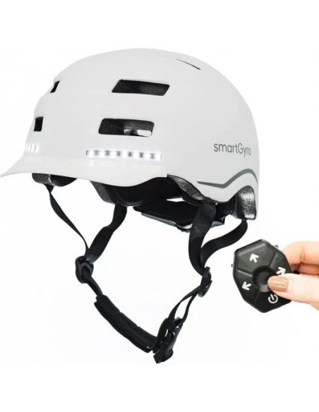 Smartgyro Helmet Pro Casco Inteligente con LED Talla L Blanco