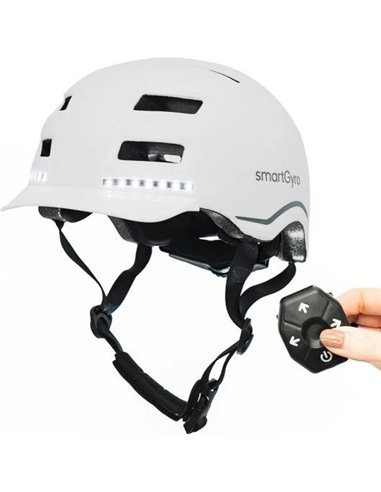 SmartGyro Helmet Pro Casco Inteligente para Adulto Talla M Blanco