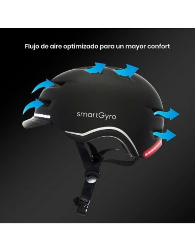SmartGyro Helmet Pro Casco Inteligente para Adulto Talla M Blanco
