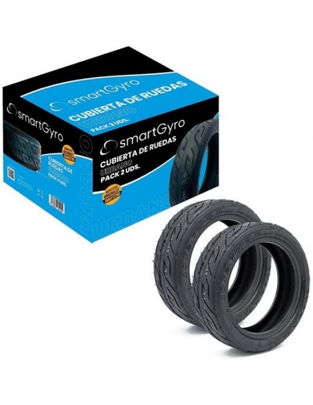 SmartGyro Pack 2 Cubiertas para Patinetes SmartGyro Tubeless Speedway/Rockway/Crossover