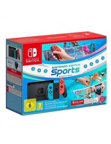 Nintendo Switch + Nintendo Switch Sports + Cinta Pierna + Suscripción 3 Meses Nintendo Switch Online