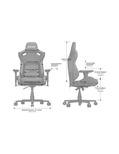 AndaSeat Silla Gaming Kaiser Frontier XL Negra
