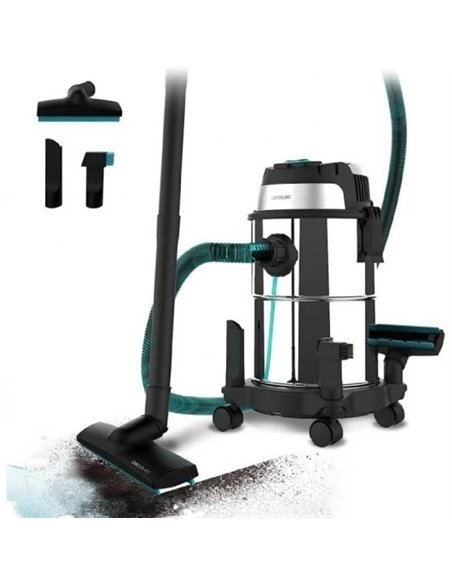 Cecotec Conga Rockstar Wet & Dry Steel Aspirador de Sólidos y Líquidos 1200W
