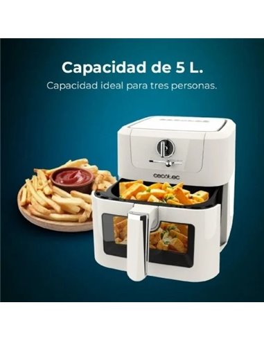 Cecotec Cecofry Antique 5000 Window Freidora de Aire 5L 1500W Blanco