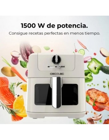 Cecotec Cecofry Antique 5000 Window Freidora de Aire 5L 1500W Blanco
