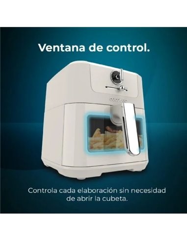 Cecotec Cecofry Antique 5000 Window Freidora de Aire 5L 1500W Blanco