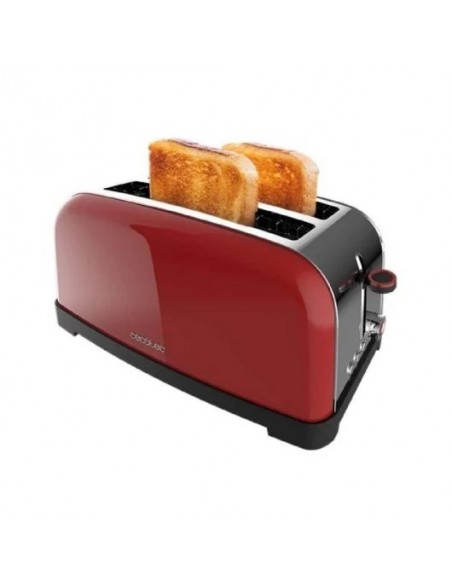 Cecotec Toastin' time 1500 Red Lite Tostadora con 2 Rebanadas Largas 1500W en Rojo