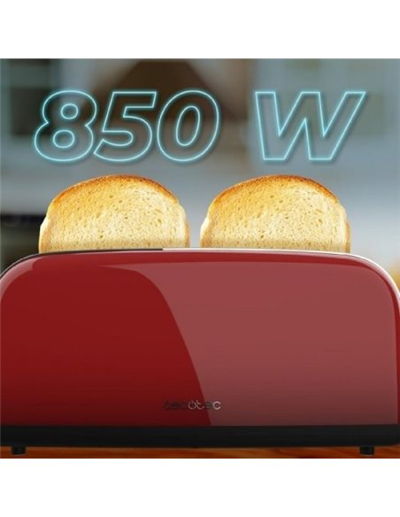 Cecotec Toastin' time 850 Red Long Lite Tostador 1 Rebanada Larga 850W en Rojo