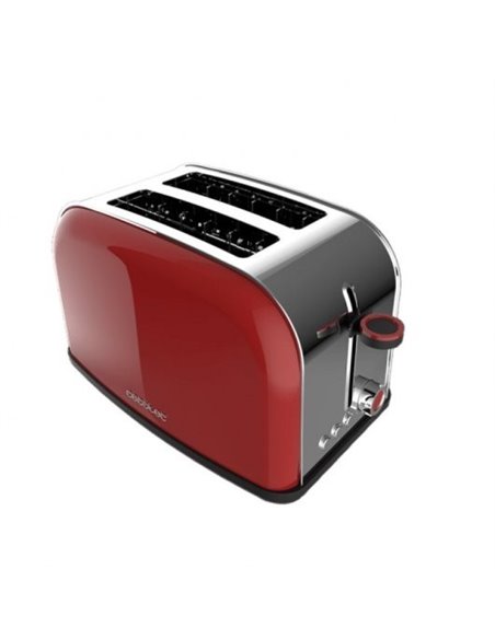 Cecotec Toastin' time 850 Red Lite Tostadora Vertical de acero con 2 Rebanadas Cortas 850W en Rojo