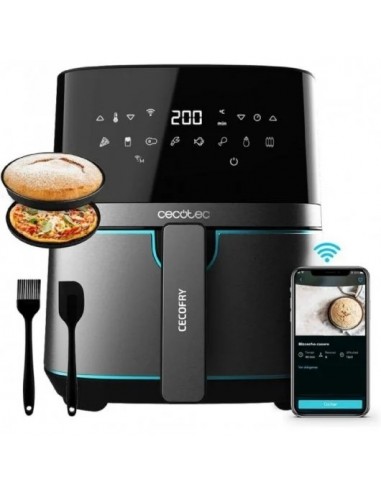 Cecotec Cecofry Full InoxBlack 5500 Connected Pack Freidora sin Aceite 5.5L 1700W Negra