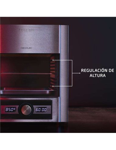 Cecotec Grill Eléctrico Txuletaco The Beast 7850 Steel 2000W de Potencia