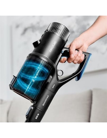 Cecotec Conga Rockstar 6500 Century ErgoWet Aspirador vertical 4en1 con potencia 630W