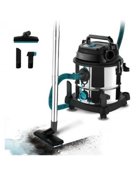 Cecotec Conga Rockstar Wet & Dry Steel Max Aspirador de Sólidos y Líquidos 1400W