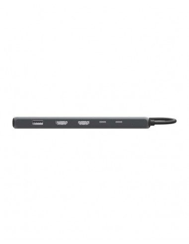 Sitecom Dock CN-7001 USB-C 10en1 - 2xHDMI 1xRJ45 4xUSB-A 1xUSB-C PD 100W 1xUSB-C 3.2