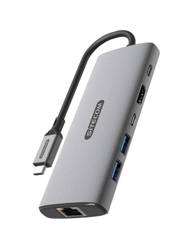 Sitecom Dock CN-5506 USB-C 6en1 - 1xHDMI 1xRJ45 2xUSB-A 3.2 Gen2 1xUSB-C PD 100W 1xUSB-C 3.2 Gen2