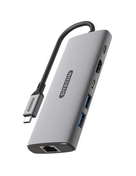 Sitecom Dock CN-5506 USB-C 6en1 - 1xHDMI 1xRJ45 2xUSB-A 3.2 Gen2 1xUSB-C PD 100W 1xUSB-C 3.2 Gen2