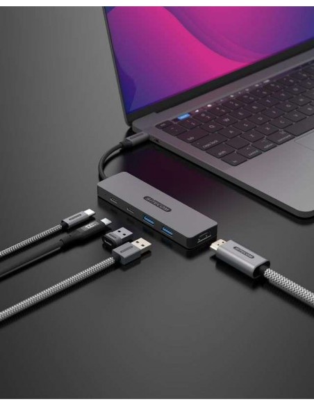 Sitecom Dock CN-5502 USB-C 5en1 - 1xHDMI 2xUSB-A 1xUSB-C PD 100W 1xUSB-C 3.2 Gen1
