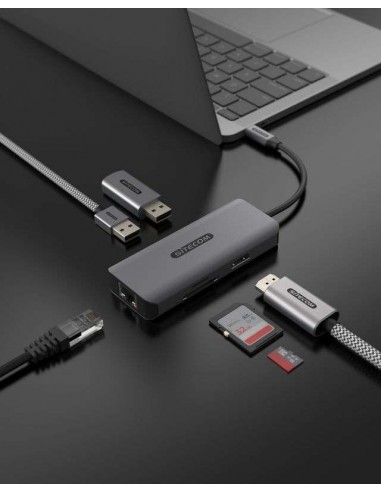 Sitecom Dock CN-5503 USB-C 6en1 - 1xHDMI 1xRJ45 2xUSB-A 1xSD/MicroSD