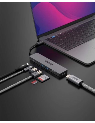 Sitecom Dock CN-5504 USB-C 7en1 - 1xHDMI 2xUSB-A 1xUSB-C PD 100W 1xUSB-C Gen1 1xSD/MicroSD