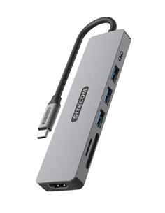 Sitecom Dock CN-5505 USB-C 7en1 - 1xHDMI 3xUSB-A 1xUSB-C PD 100W 1xSD/MicroSD