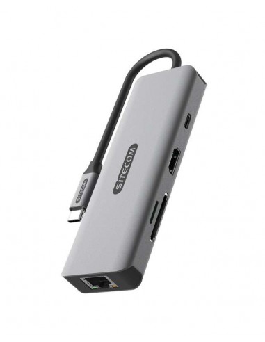 Sitecom Dock CN-5507 USB-C 8en1 - 1xHDMI 1xRJ45 2xUSB-A 1xUSB-C PD 100W 1xSD/MicroSD