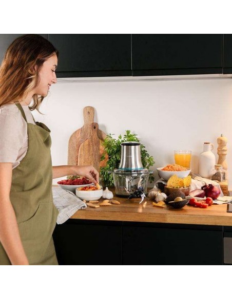Cecotec ChopBeat 2000 Vindaloo Glass Picadora de carne y verduras eléctrica 500W