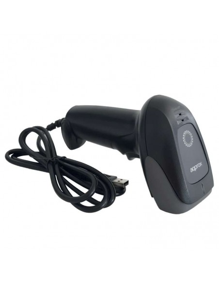 Approx appLS11AS Lector de Código de Barras 1D USB Incluye Soporte Negro