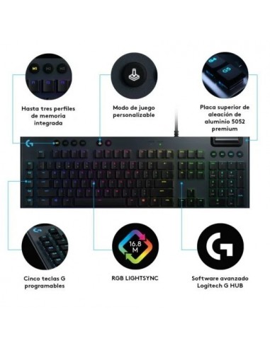 Logitech G815 Teclado Mecánico Gaming RGB GL Táctil