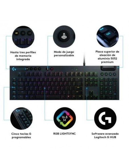 Logitech G815 Teclado Mecánico Gaming RGB GL Táctil