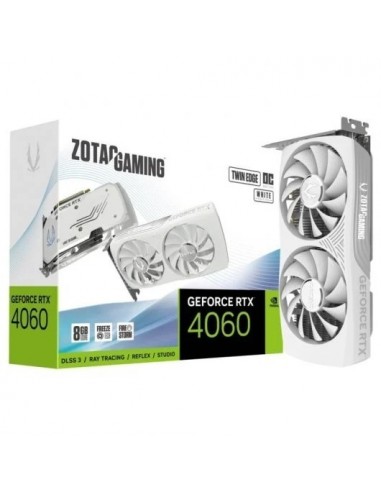 Zotac Gaming GeForce RTX 4060 Twin Edge OC White Edition 8GB GDDR6 DLSS3 Tarjeta Gráfica