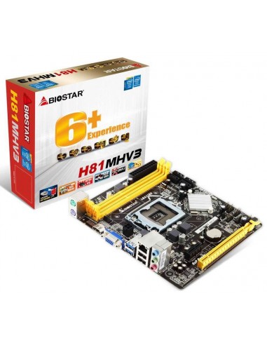Biostar H81MHV3 micro ATX H81 LGA1150  DDR3 Placa Base