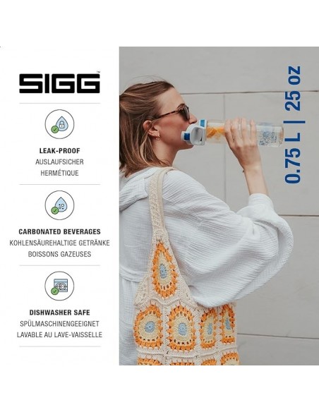 SIGG Botella Líquidos Total Clear ONE MyPlanet Azul 0.75L
