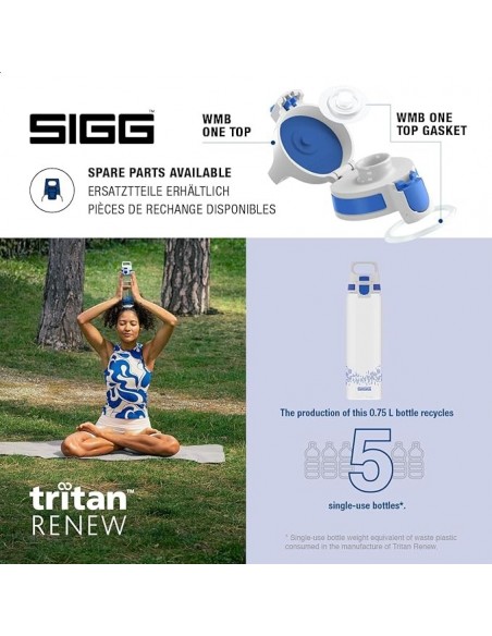 SIGG Botella Líquidos Total Clear ONE MyPlanet Azul 0.75L