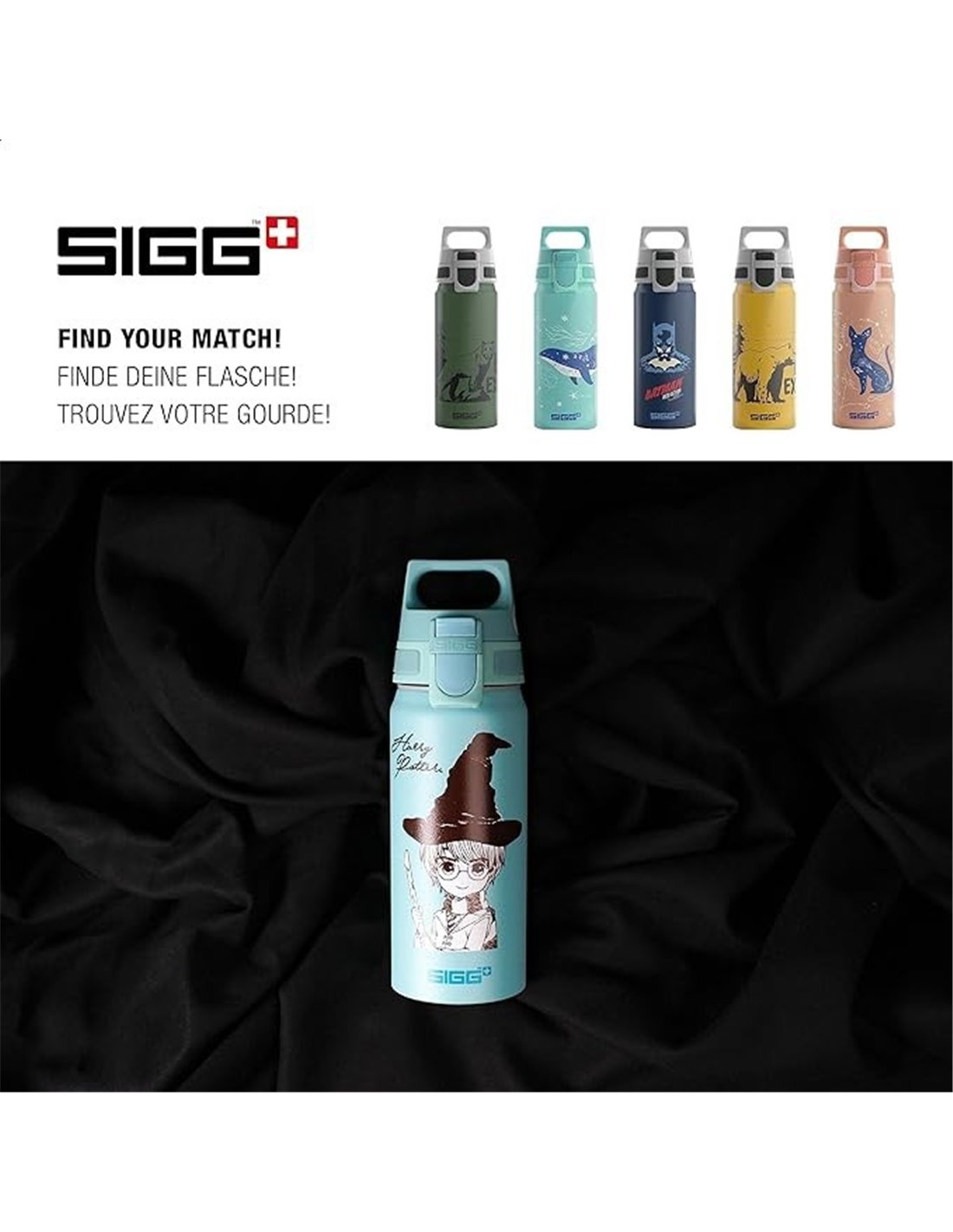 Bouchon SIGG WMB ONE Top - Couvercle étanche à Ouverture Une Main Pour Gourdes SIGG