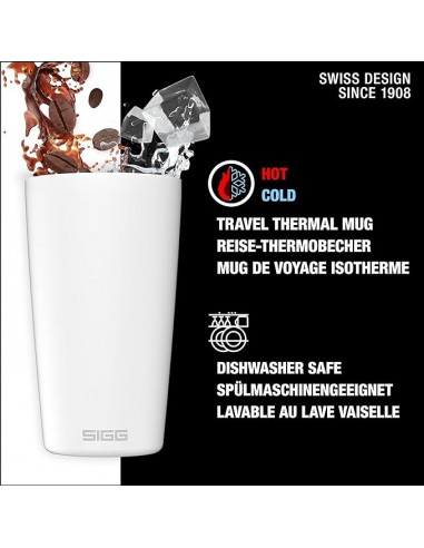 SIGG Taza de Viaje NESO Pure Ceram Blanca 0.4L