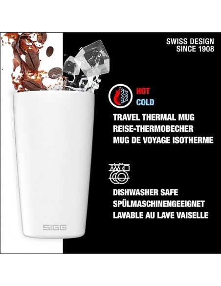 SIGG Taza de Viaje NESO Pure Ceram Blanca 0.4L