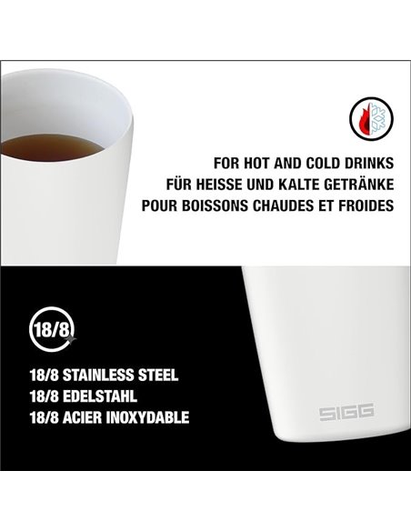 SIGG Taza de Viaje NESO Pure Ceram Blanca 0.4L