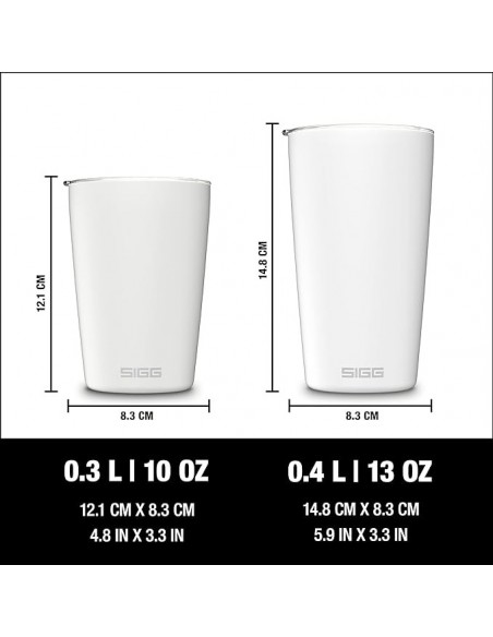 SIGG Taza de Viaje NESO Pure Ceram Blanca 0.4L