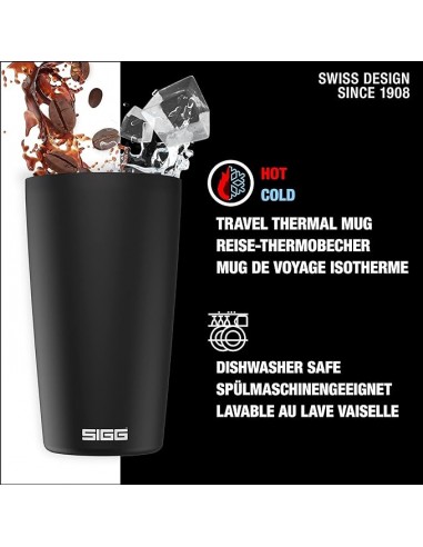 SIGG Taza de Viaje NESO Pure Ceram Negra 0.4L
