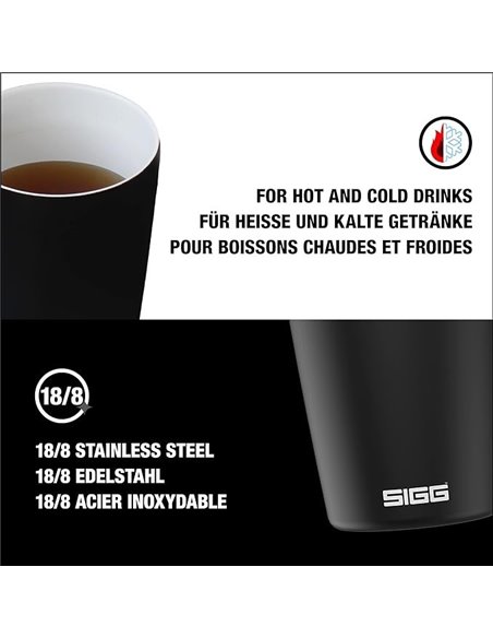 SIGG Taza de Viaje NESO Pure Ceram Negra 0.4L