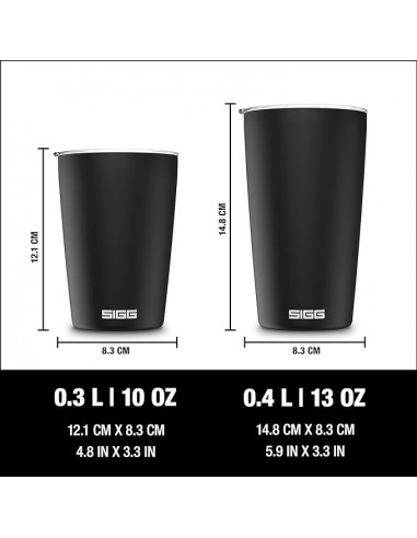 SIGG Taza de Viaje NESO Pure Ceram Negra 0.4L