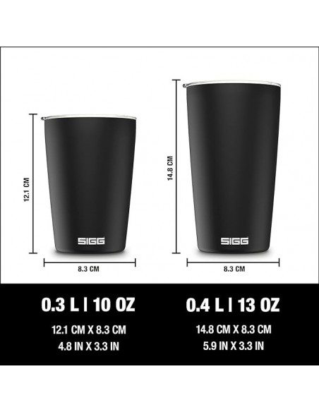 SIGG Taza de Viaje NESO Pure Ceram Negra 0.4L