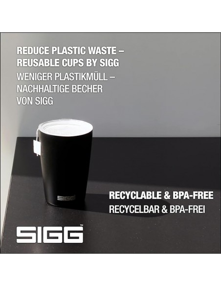 SIGG Taza de Viaje NESO Pure Ceram Negra 0.4L
