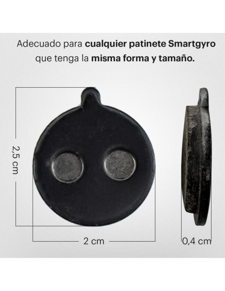 SmartGyro PP27-092 Pack 2 Pastillas de Freno para Pinza para Patinetes Speedway/Rockway/Crossover