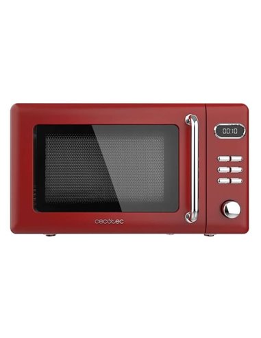 Cecotec ProClean 5110 Retro Red Microondas digital con grill de 20 700W
