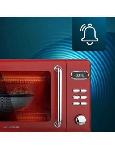 Cecotec ProClean 5110 Retro Red Microondas digital con grill de 20 700W