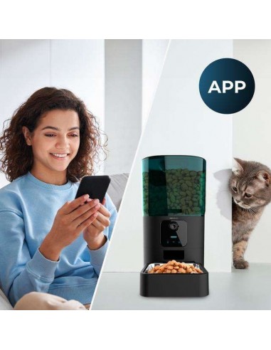 Cecotec Pumba 6000 Purrfect Meal Smart Vision Comedero Automático WiFi para mascotas 6L