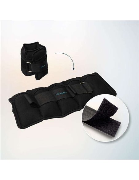Cecotec Drumfit AnkleBell 2500 Neo Set 2 pesas para tobillo y muñecas 0.5 a 2.5Kg